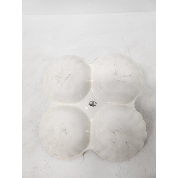 Vintage Maruhon Ware Japan 4 Compartment Serving Dish With Handle Floral Ceramic - Picture 5 of 8